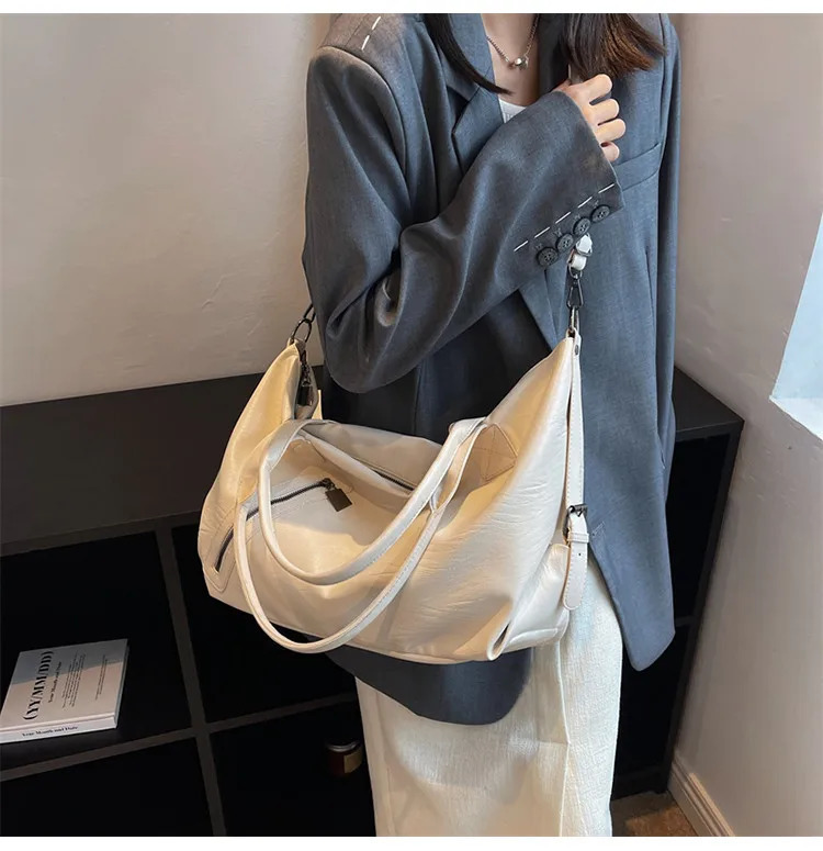 Women handbag Large capacity winter Soft PU leather Ladies big female Shoulder bags Travel shopping bags 241114
