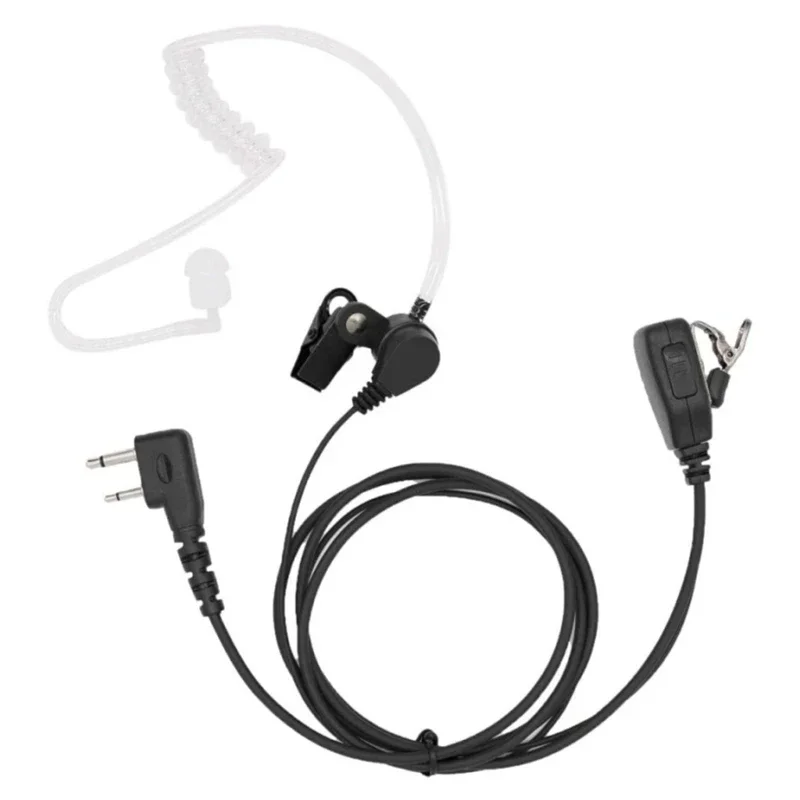 2 Pin PTT MIC Headset Covert Acoustic Tube In-ear Earpiece For Kenwood TYT Baofeng UV-5R BF-888S CB Radio Accessories