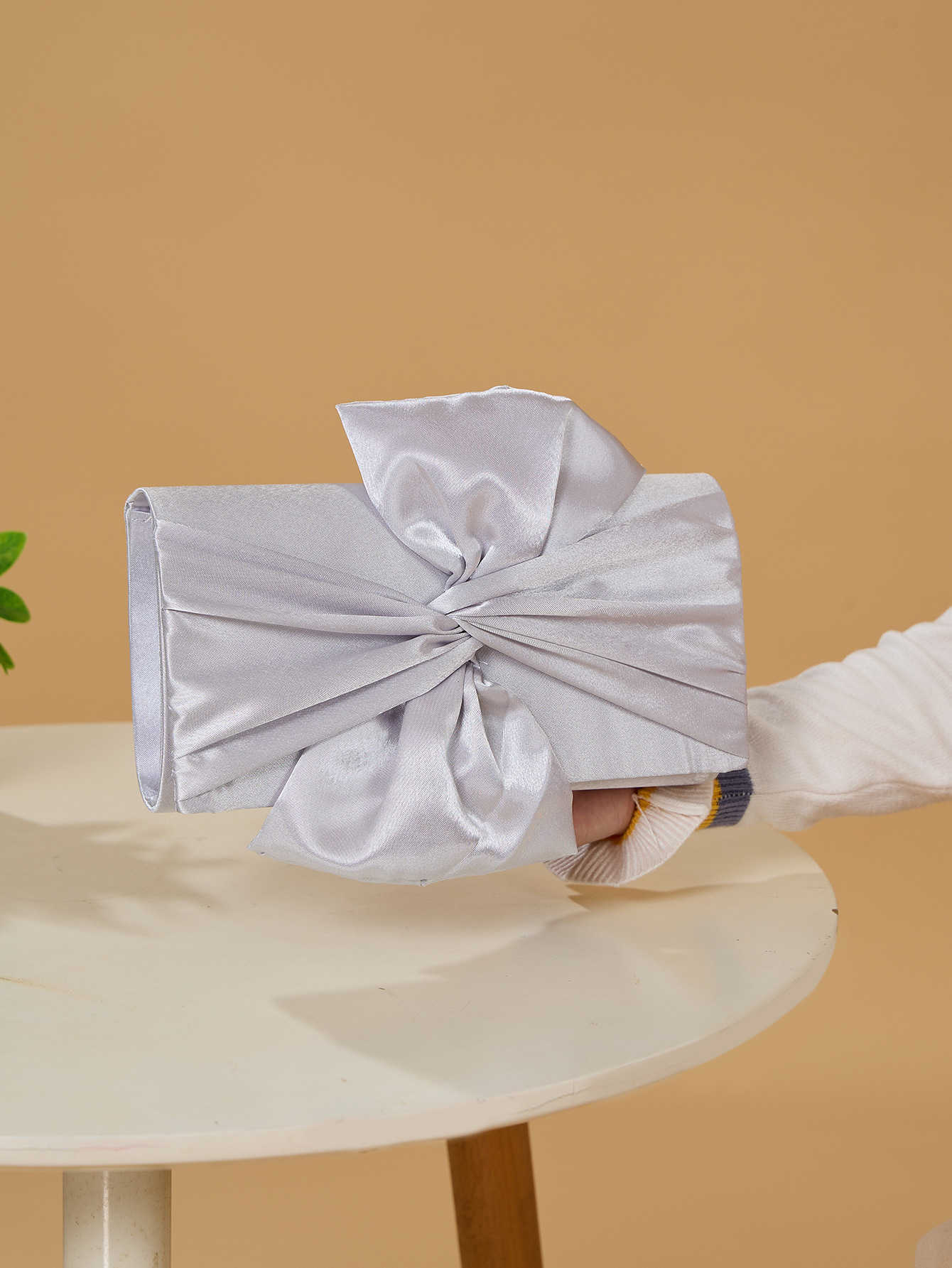 Straight Classic Colored Dinner Bag Bowtie Crossbody Bag Party Bag Bride Bag Evening Gift Bag Ball Party 241114