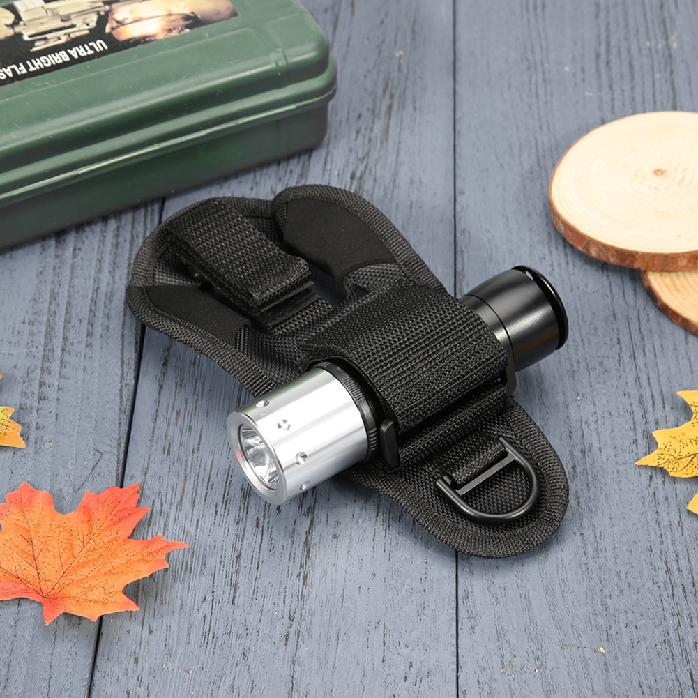 New Underwater Scuba Diving Dive LED Torch Flashlight Holder Soft Black Neoprene Hand Arm Mount Wrist Strap Glove Hand Free