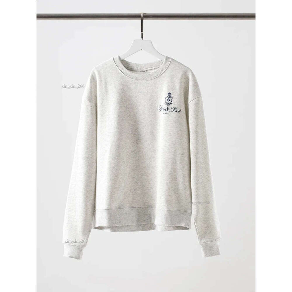 York letter printed sweatshirt for womens classic Oneck long sleeved floral autumn casual retro sports rich item 240827