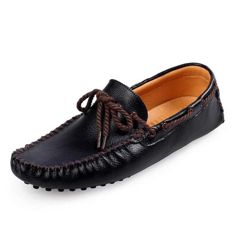 Autumn British Style Loafers Shoes Men Low Cut Lacing Casual Shoes Genuine Leather Fi Men Shoes Drive WholesaleXJ250118