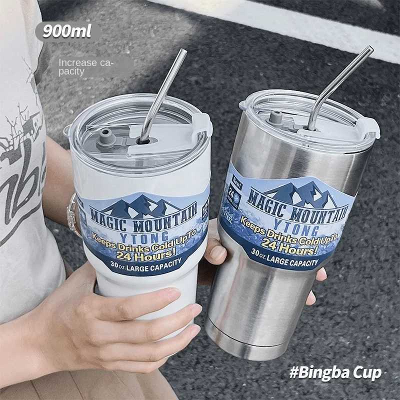 Stainless steel wall mounted vacuum glass travel Yetys coffee bottle double hot water bottle Y241114