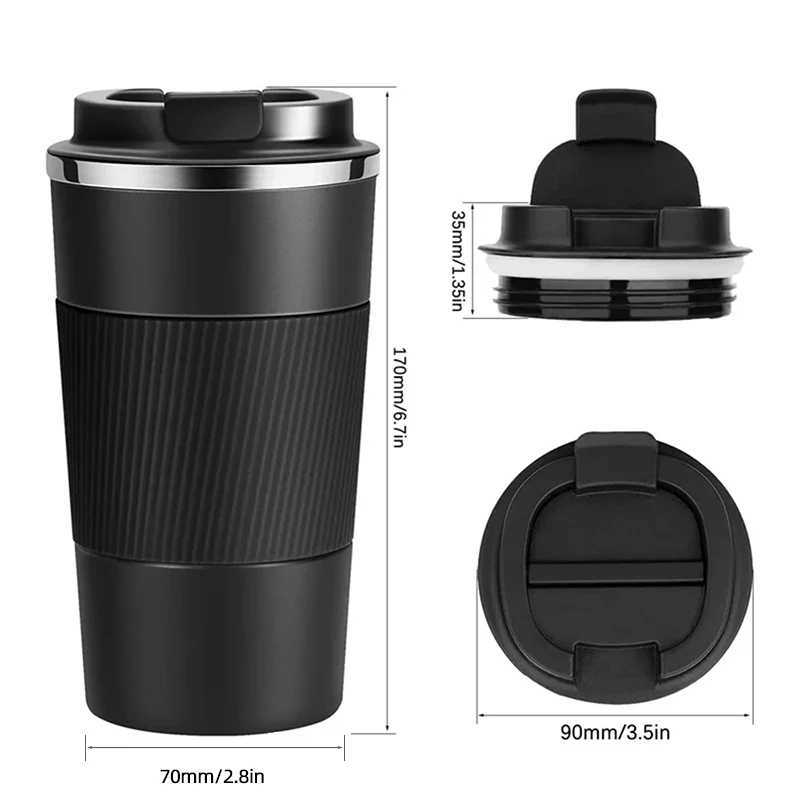 510ML travel coffee g stainless steel hot g leak proof car vacuum valve Y241114