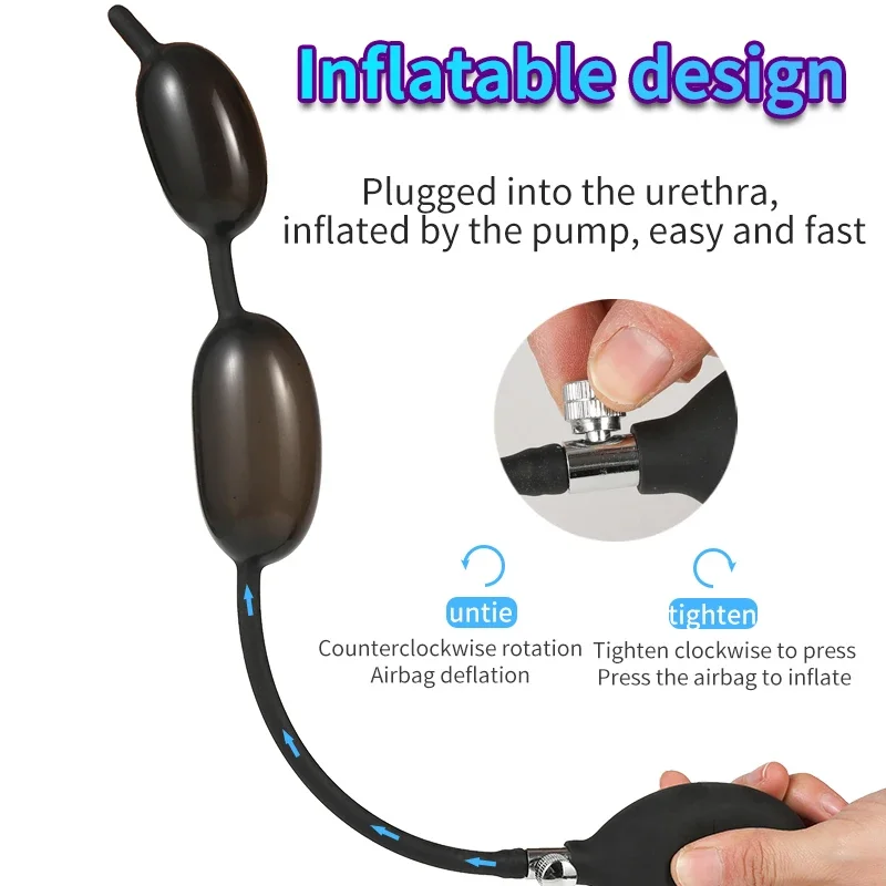 Inflatable Urethral Sounding for Men Male Masturbator Catheter Dilator Penis Plug Urethra Sounds Penis Expander Adult Sex Toys