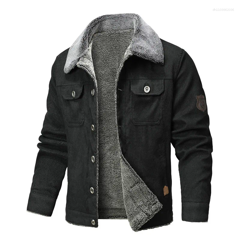 Men's Jackets Selling Winter Collar And Plush Thick Denim Jacket Clothing Casual Rocking Fleece Warm Windbreaker