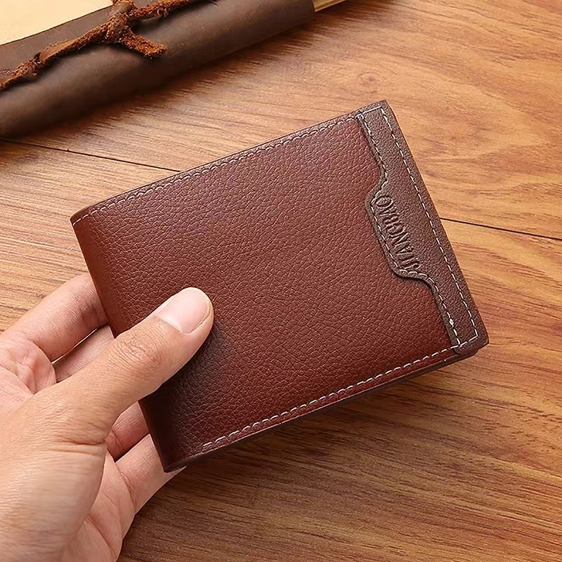 Vintage Foldable Wallet For Men Minimalist Soft PU Leather Purse Credit Card Holder Money Change Pouch Man Birthday Gift