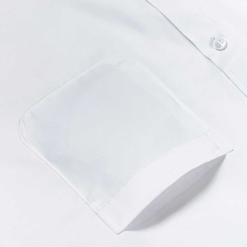 Mens Long Sleeve Mao-collar (Mandarin Collar) Shirt Single Patch Pocket Smart Casual Regular-fit Business Office Dress ShirtsXJ24113