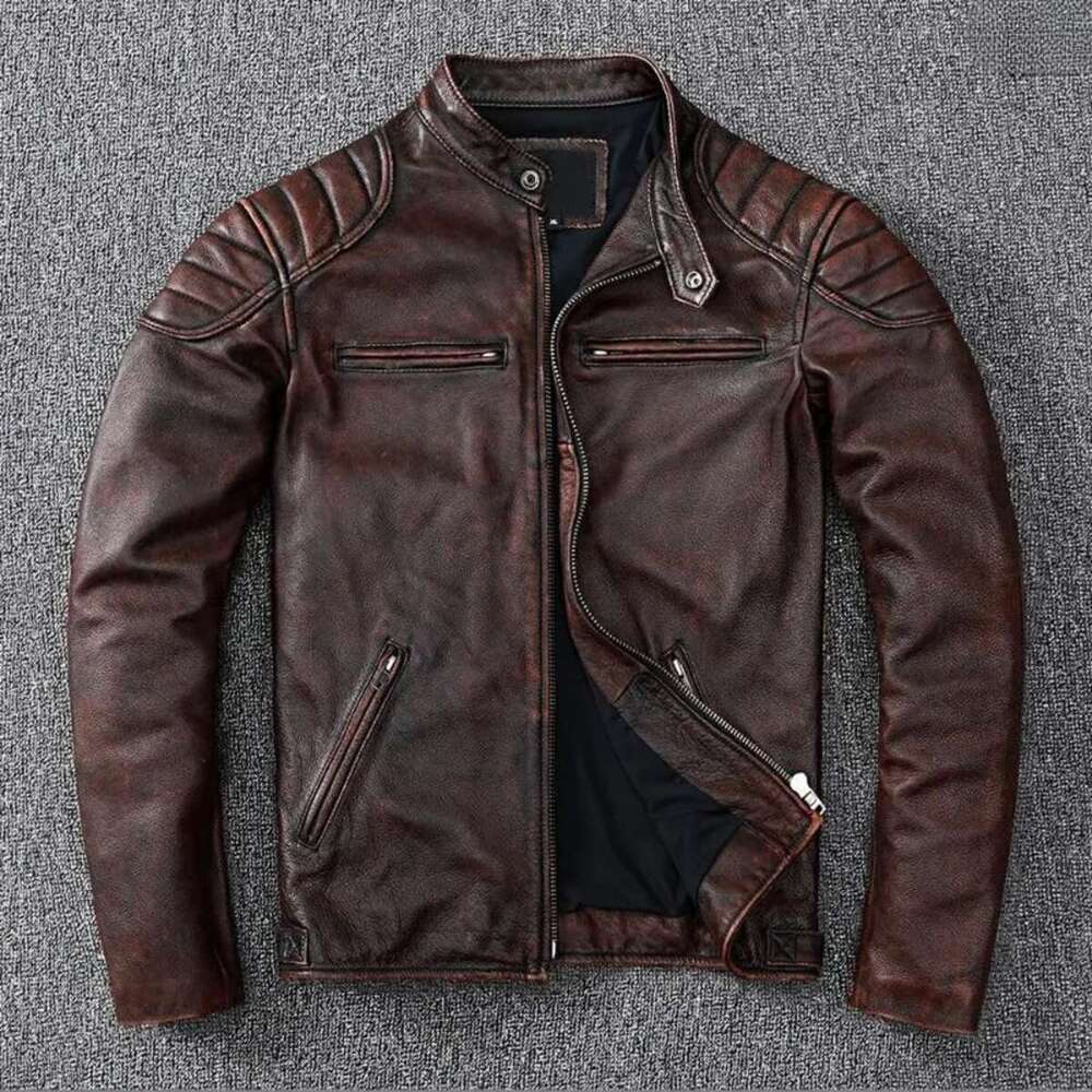 Men's jacket designer autumn fashion leather jacket outdoor motorcycle style zipper pocket design long sleeve motorcycle coat classic style hands