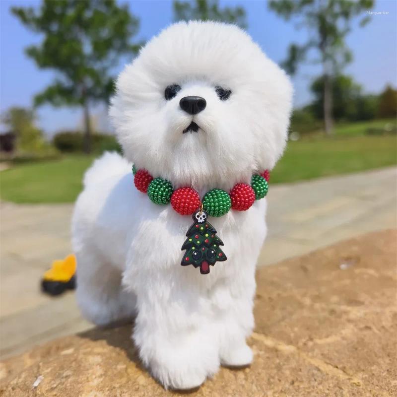 Dog Collars Fashion Christmas Halloween Personalized Yangmei Ball Pearl Pet Collar Handmake Necklace Jewelry For Cat Party
