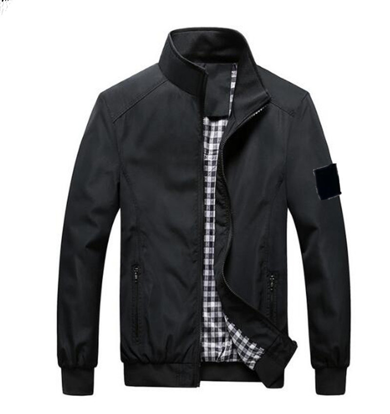 25ss stones jacket islands cargo jumper Brand men's spring and autumn outdoor casual men's loose stand collar pilot jacket retro plaid solid coloroutdoor jacket