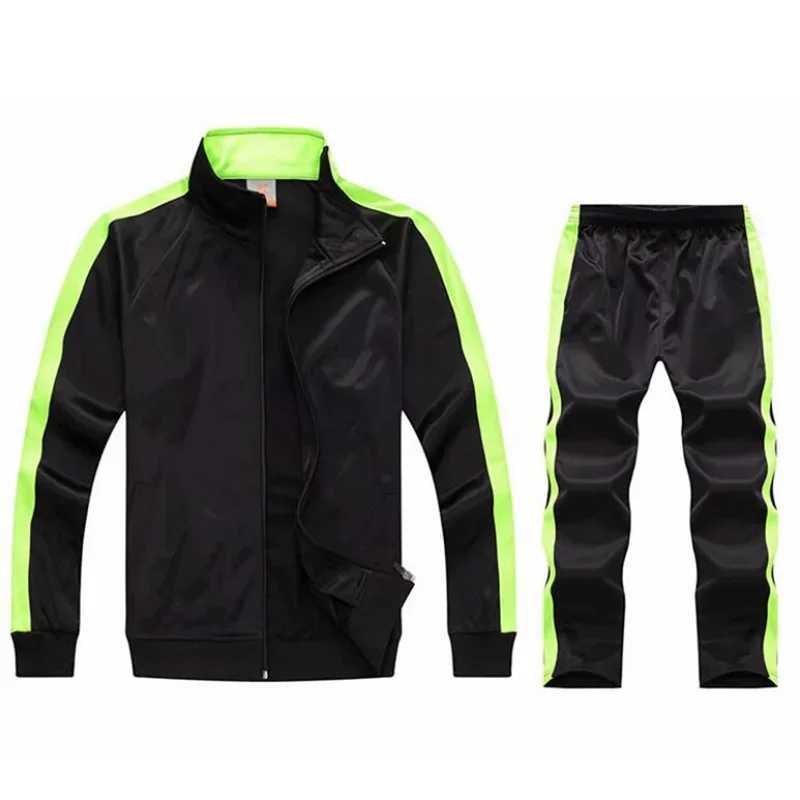 Mens 2PCS set mens sportswear mens jacket and pants set training clothes autumn winter spring sportswear X2411131