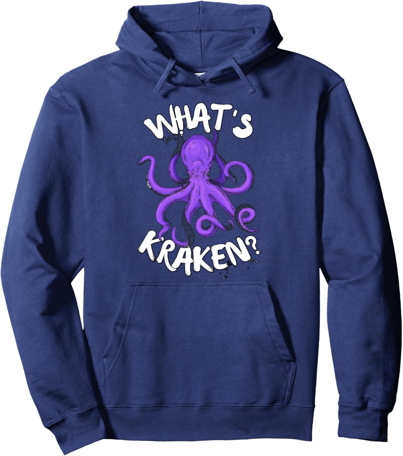 Hoodie for Mens Womens Funny Giant Octopus Whats Kraken? Sea Ocean Monster Graphic Pullover Hoodie Graphic Hoodies sweatshirt