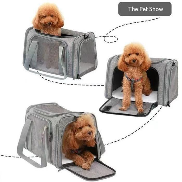 Dog Carrier Bag Soft Side Backpack for Cats Dogs, Airline Approved Breathable Carrier , Collapsible Travel Puppy Carrier