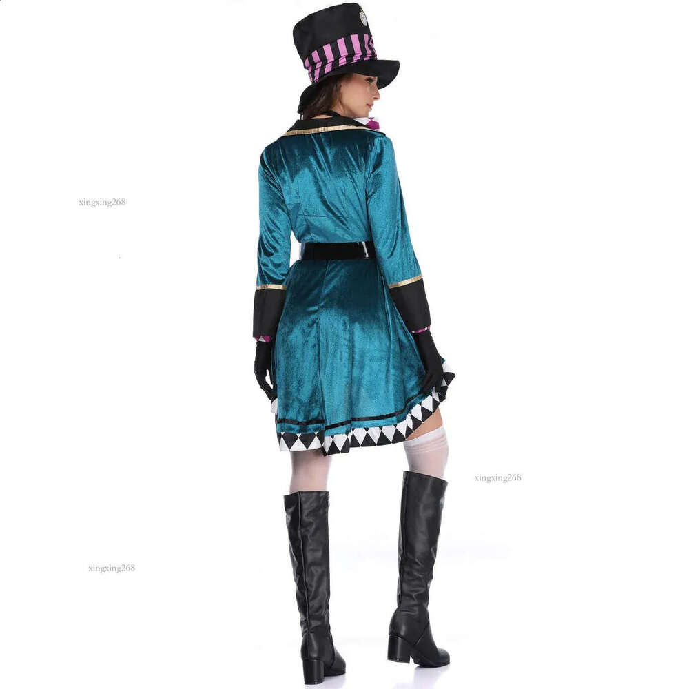 Halloween Alices Adventures in Wonderland Clock cosplay costume sexy adult fairy tale dress womens magic show tailcoat fancy 240823
