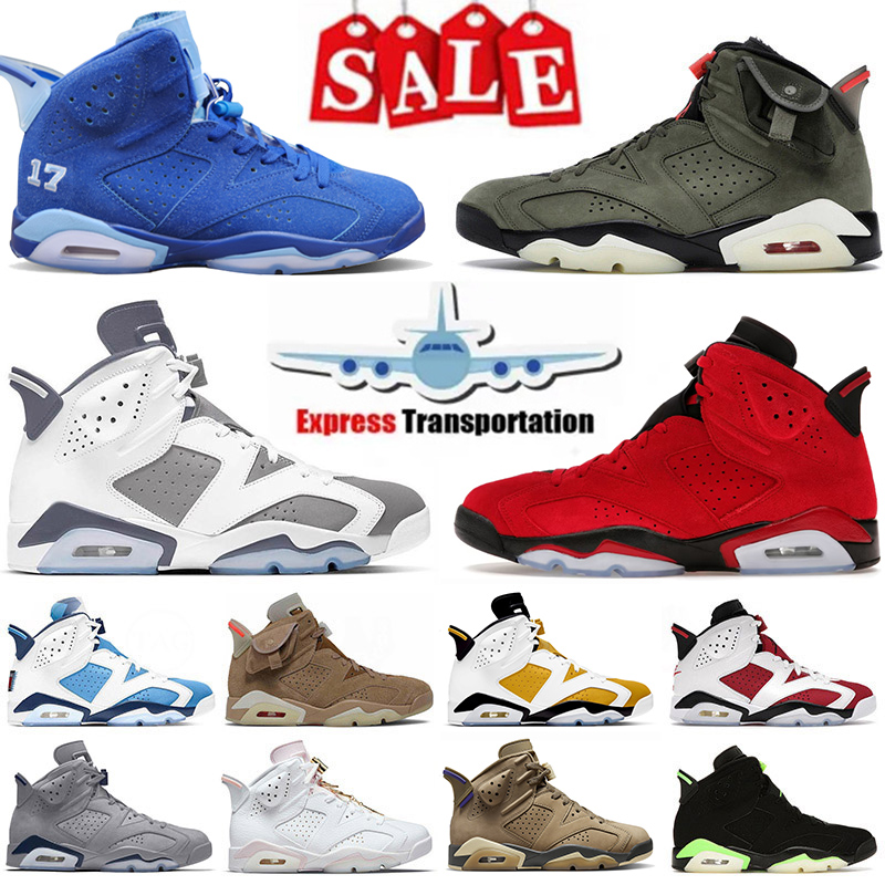 6 Mens Womens Basketball Shoes Red Oreo Royal Blue 6s Toro Cool Grey Brown Kelp Georgetcown Washed Denim British Khaki VI Hare Pink Sneakers Trai