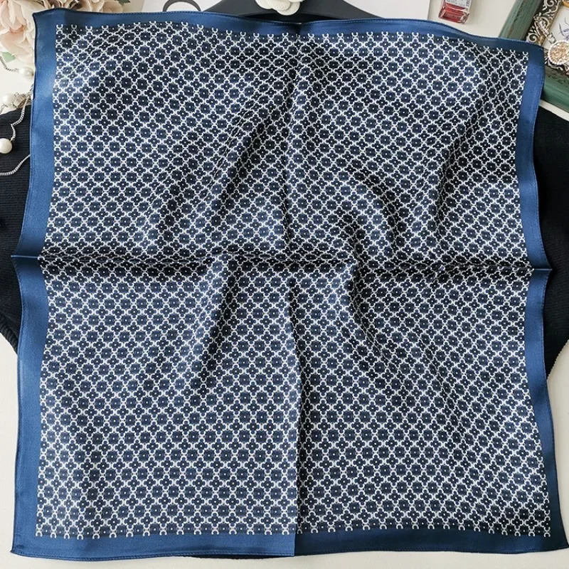 100% natural silk scarf mens pocket square retro grid Kerchief set handle Chief mens Bandana gift accessories241114