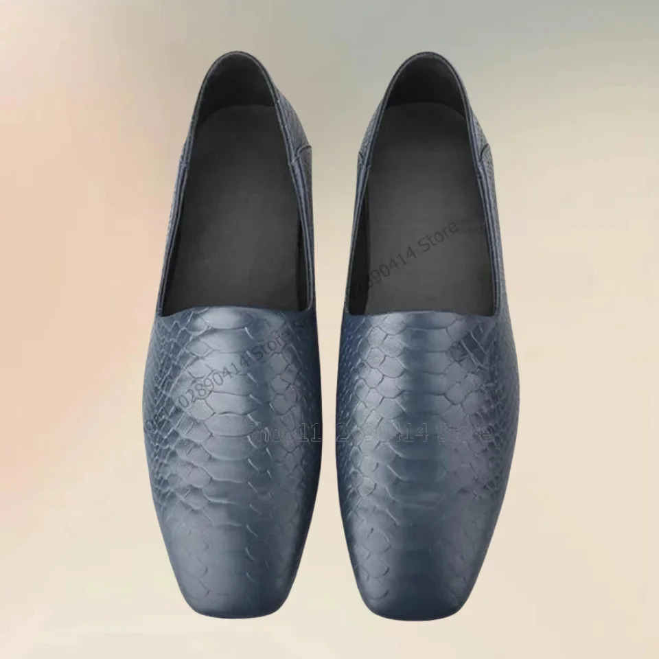 print square toe mens Loafers fashionable sliding mens casual shoes handmade party banquet office mens dress shoes 241113