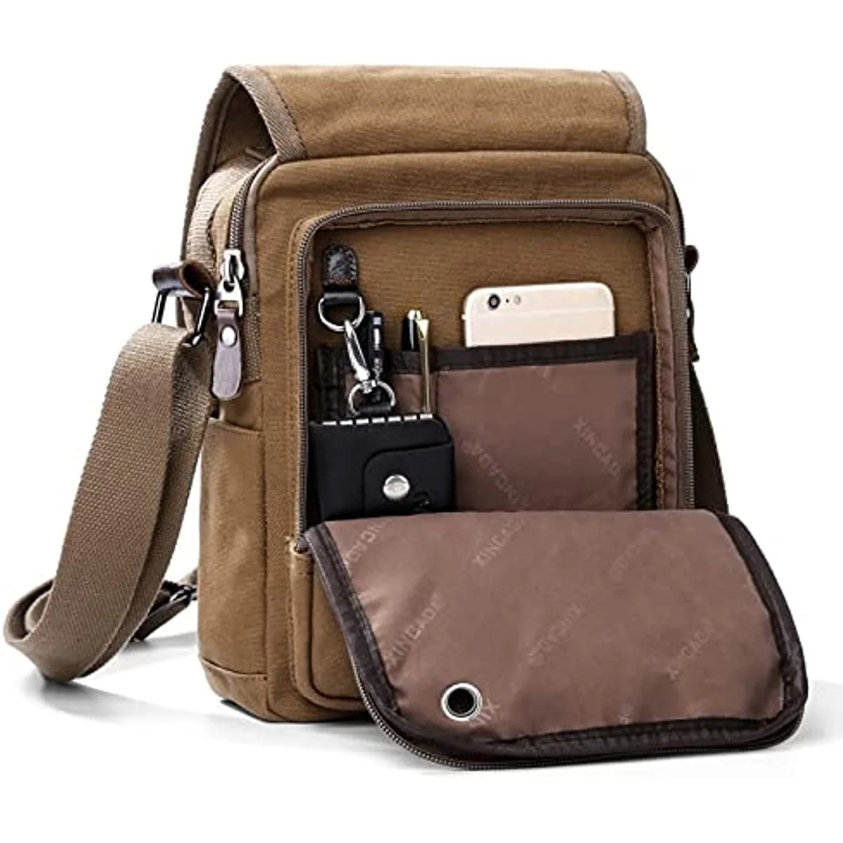 Bag Messenger Mens Canvas Shoulder s Travel Man Purse Crossbody for Work Business 241111