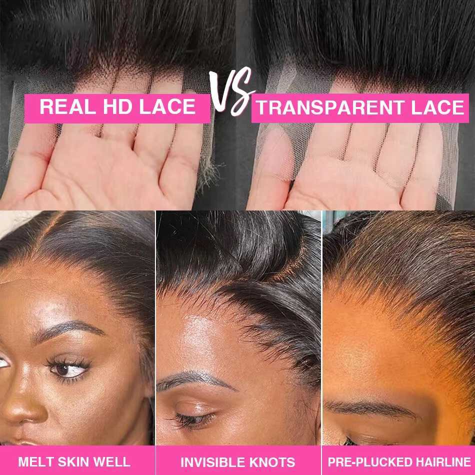 HD Transparent 13x4 13x6 Body Wave Lace Front Wig Pre Plucked 360 Lace Frontal Wig Human Hair Wigs For Women 5x5 Wig 200 DensityXJ241113