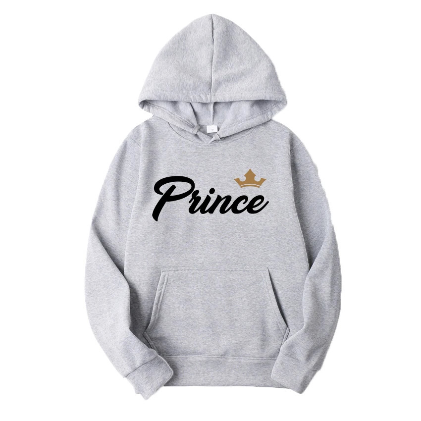 King Queen Prince Princess Printing Family Sweater Suit Couple Hoodie Parent-child Clothing Streetwear Hooded Sweatershirt 240403