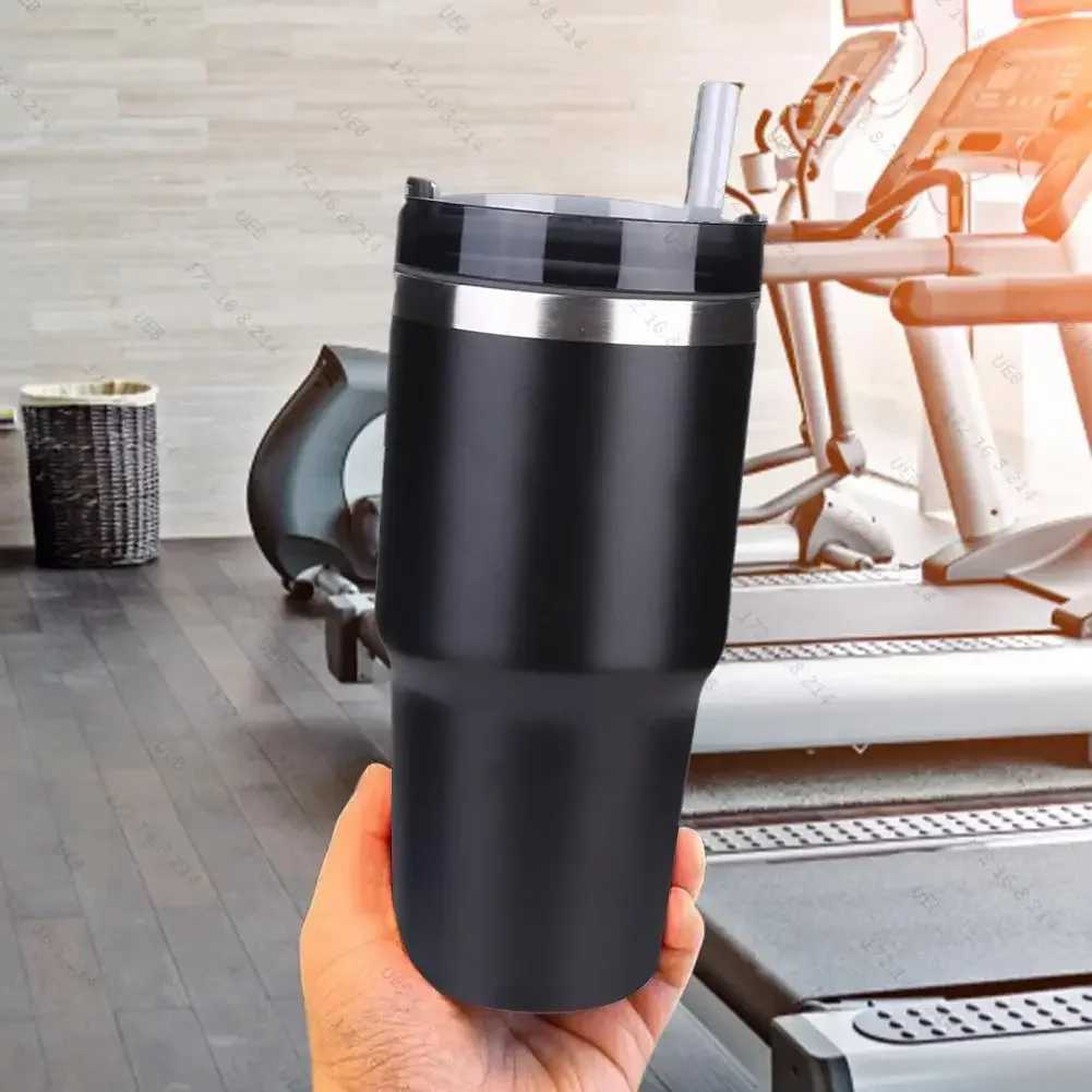 20oz stainless steel hot water bottle with g car hot water bottle travel vacuum straw hot water bottle hot coffee cup Y241114