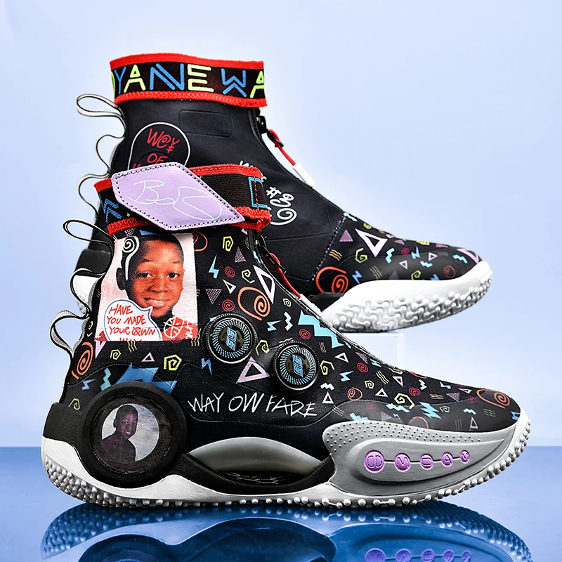 2024 Hot Sale Unisex Basketball Training Shoe Non-Slip Outdoor Shoes Mens High Top Sneakers For Couples Designer Basket Shoe Boy