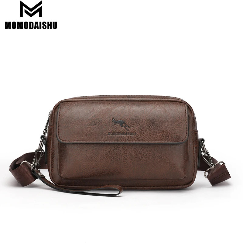 Casual Mens Handbag Shoulder Bag Lightweight Pu Leather Purse Small Crossbody Fashion Stylish Messenger 241111
