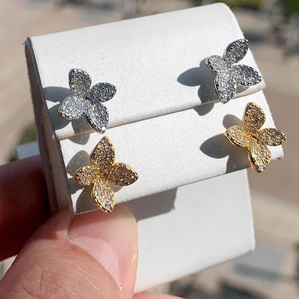 Hot Fashion wer Leaf Shaped Earrings for Women Gorgeous Micro Paed Bg Cubic Zirconia Bridal Wedding Jewelry