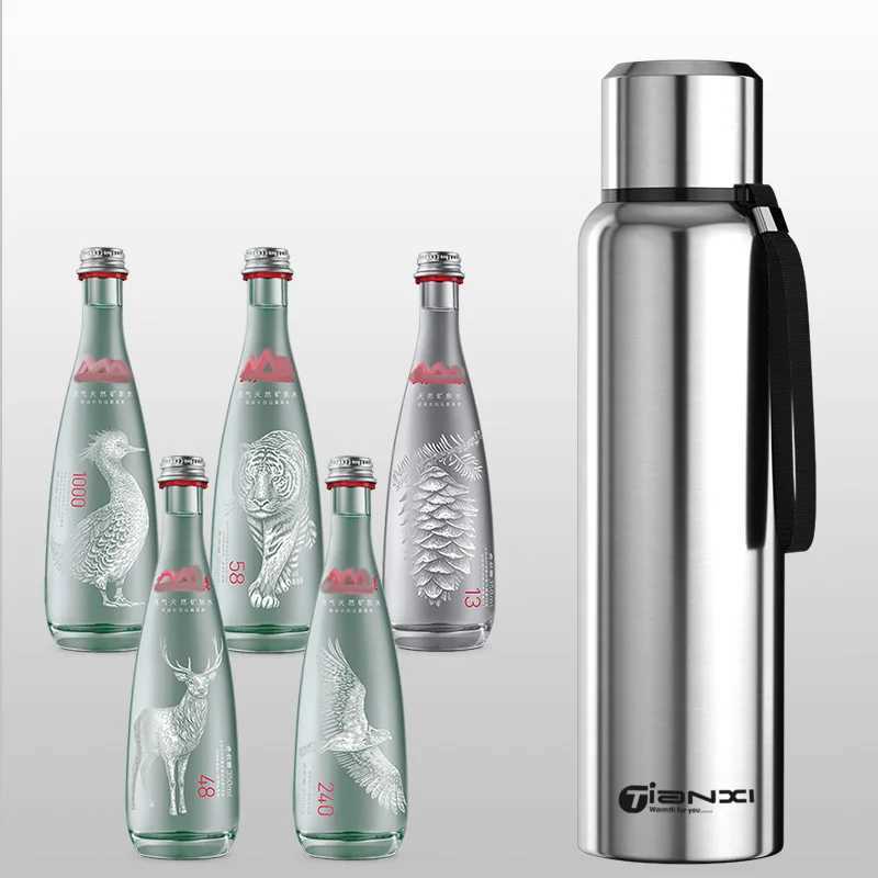 NXI Stainless Steel Hot Gleak Leak proof Large Capacity Tea Bottle Portable Sports Vacuum Cleaner Y241114