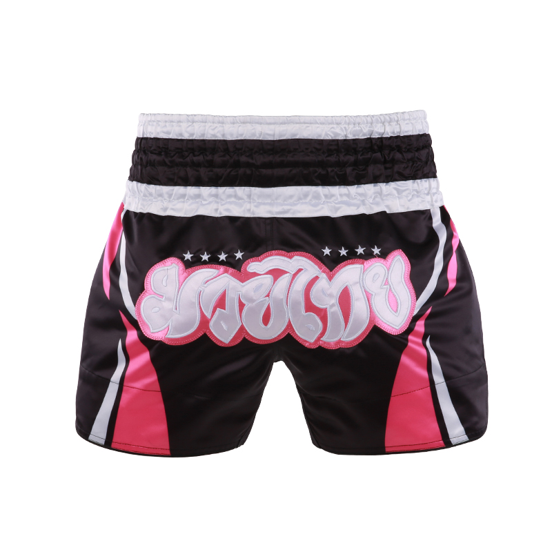 Kickboxing Fight Shorts 2023 New Muay Thai Shorts Satin Ployester Embroidery Boxing Shorts Womens Mens Kids MMA Training Uniform