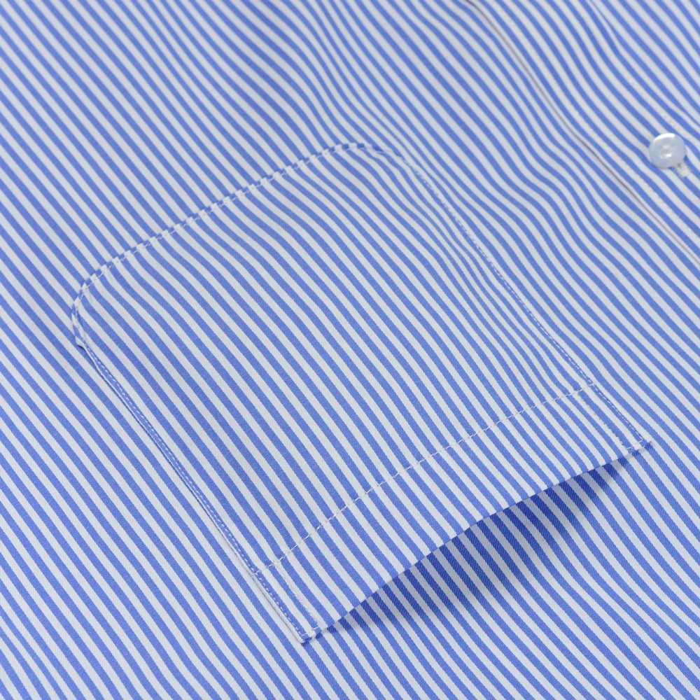 Mens Classic Long Sleeve Solid/striped Basic Dress Shirts Single Patch Pocket Formal Business Regular Fit Office Social ShirtXJ24113