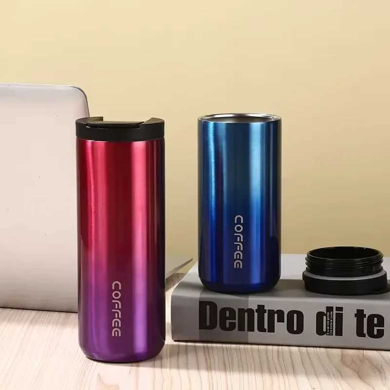 500ML stainless steel coffee hot bottle hot g leak proof car vacuum film coffee cup travel portable crazy bottle Y241114