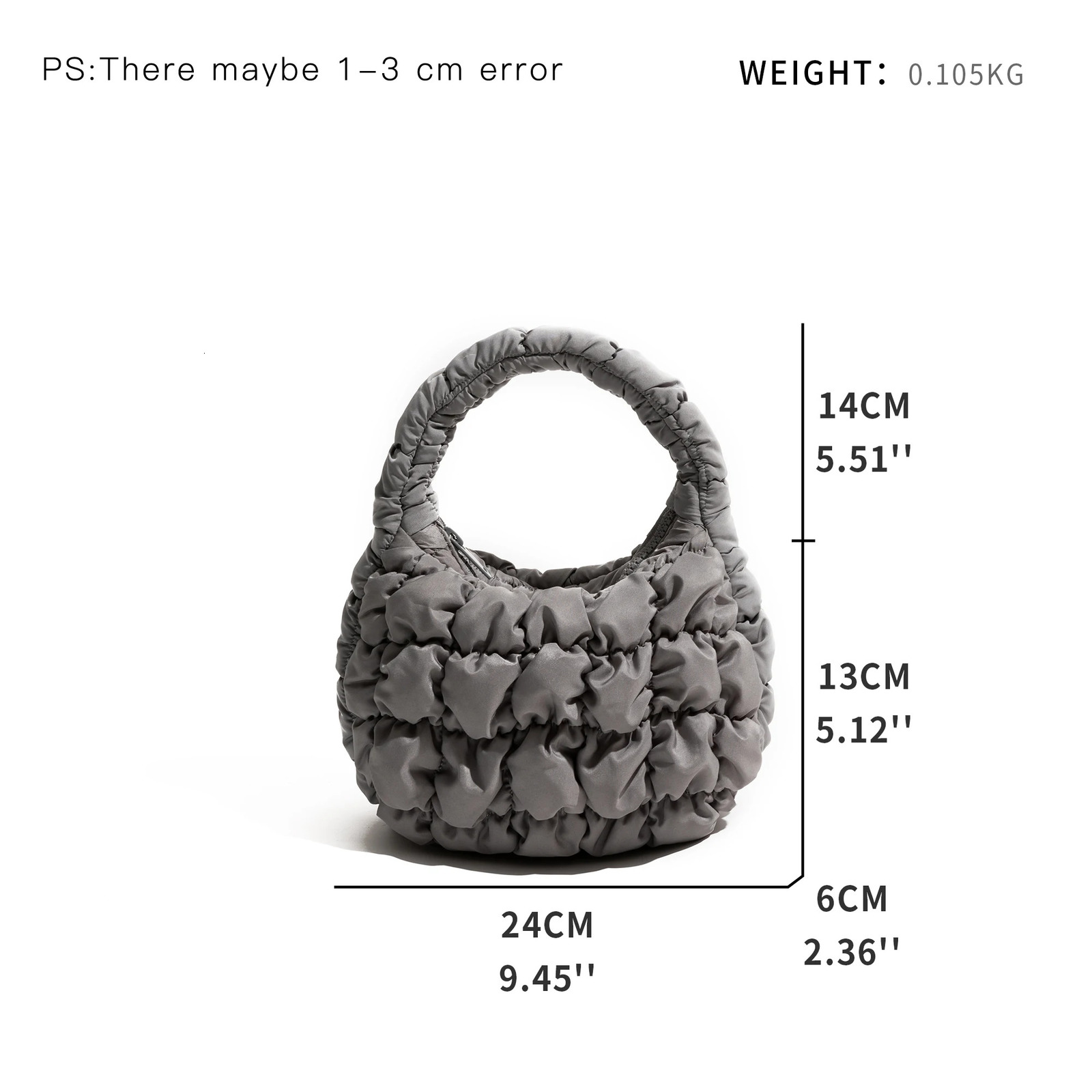 MABULA Pleated Shoulder Bags for Women Padded Bag Nylon Handbags Crossbody Bag Quilted Cloud Bag Winter Puffer Handbag Bag 241114