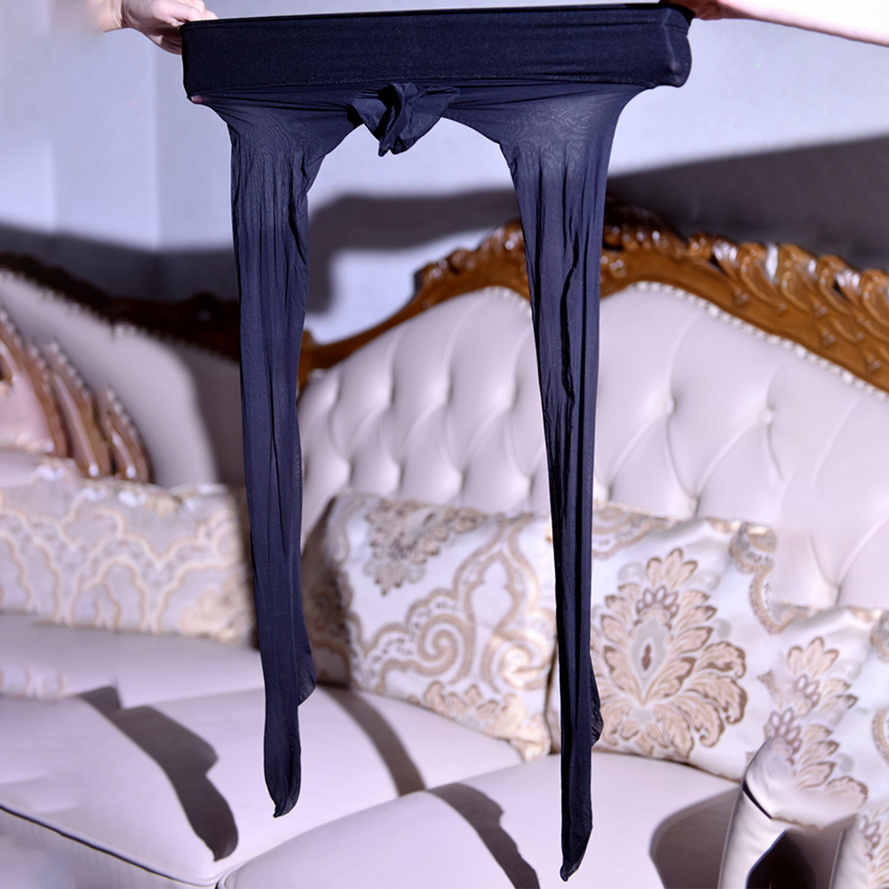 Sexy Men Pantyhose 1D Sheer Oil Glossy Lingerie Sissy Pantyhose Cock Ring U Convex Pouch Gay See Through Pantyhose Plus Size