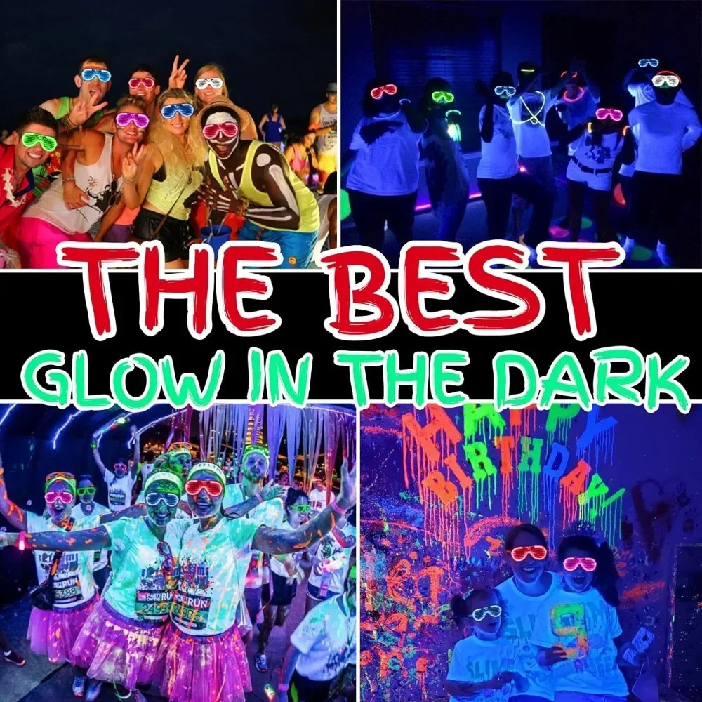100 pieces of bulk packaged sunglasses lighting glasses 5 flash modes 3-color LED lighting glasses lighting party supplies241114