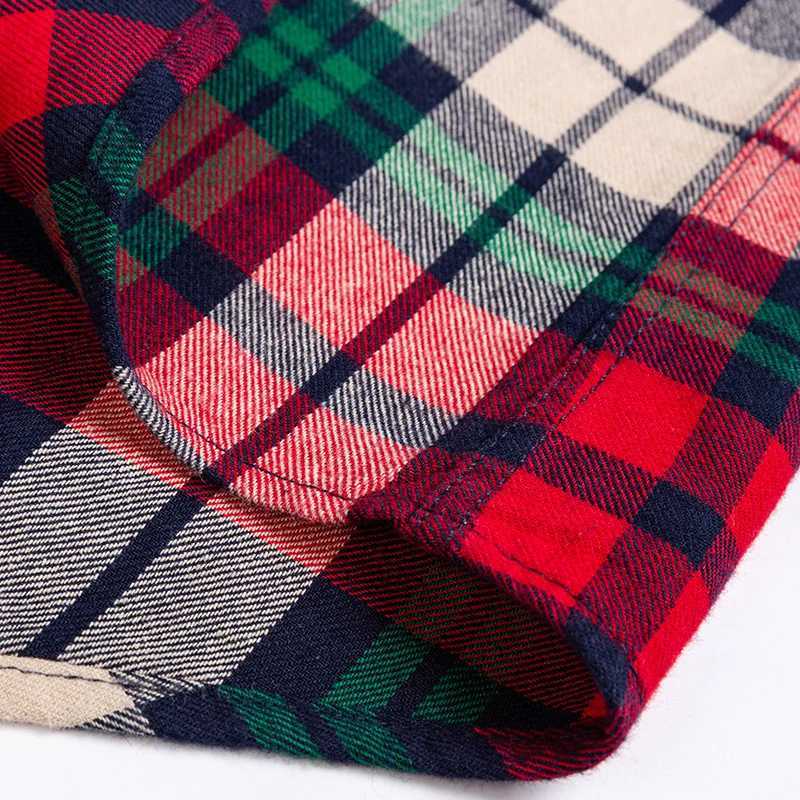 New Plaid shirts for men long sleeve 8XL Casual Fashion 100% Cotton Men Plus Size Shirts Long Sleeve Slim Fit Male ClothingXJ24113