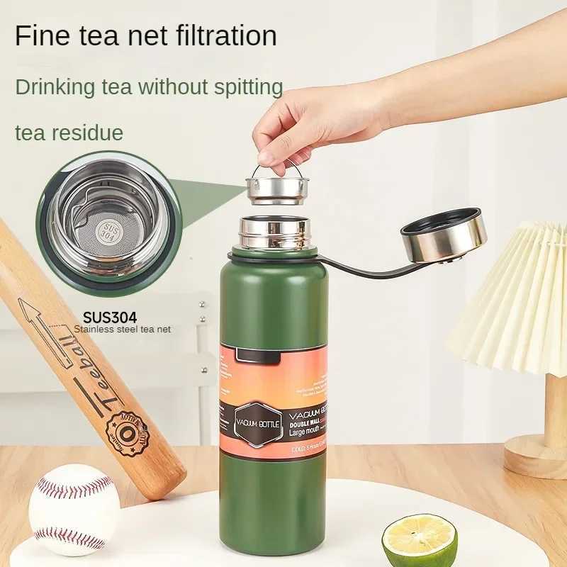 1.5 liter hot water bottle outdoor large capacity stainless steel hot water bottle portable sports water bottle Insulated flask Y241114