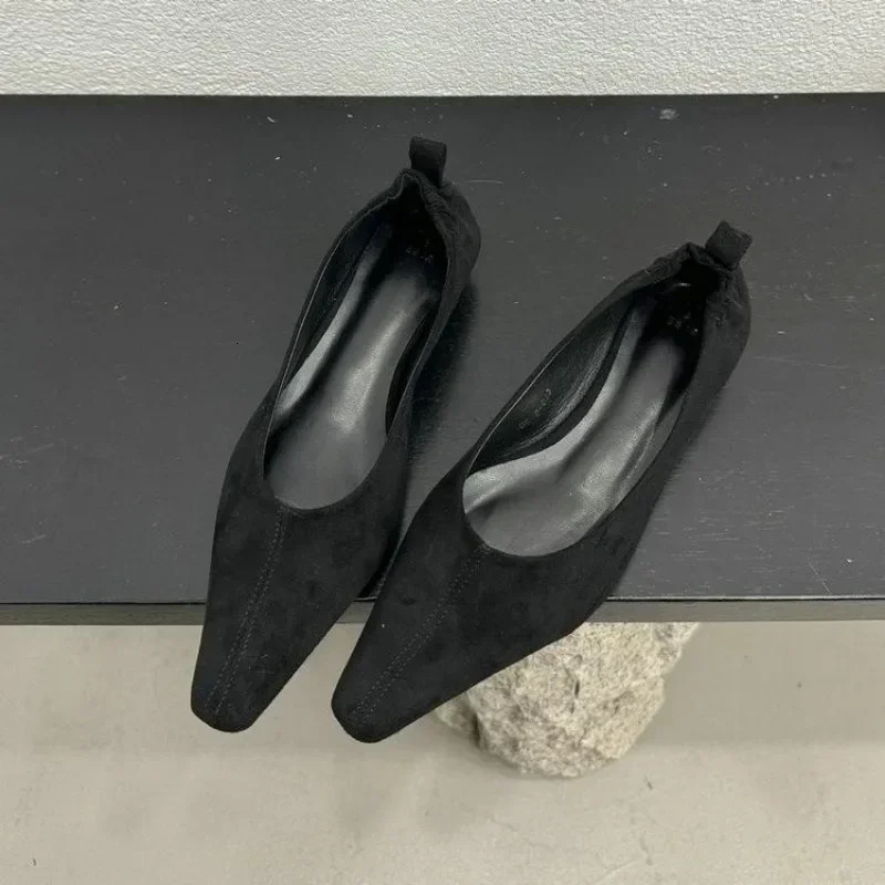 Spring/autumn Flats Pointed Toe Womens Low Boots 2024 Outdoor Sliding Shallow Mouth Womens Shoes Sapatos Baixos 241113