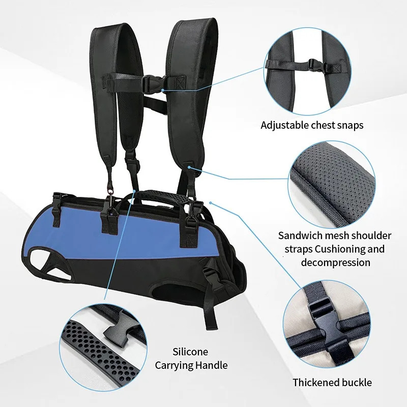 Pet Go Out To Cross-Hold Multi-Functional Convenience, Outdoor Breathable Four-Legged Backpack, Riding Pet Bag