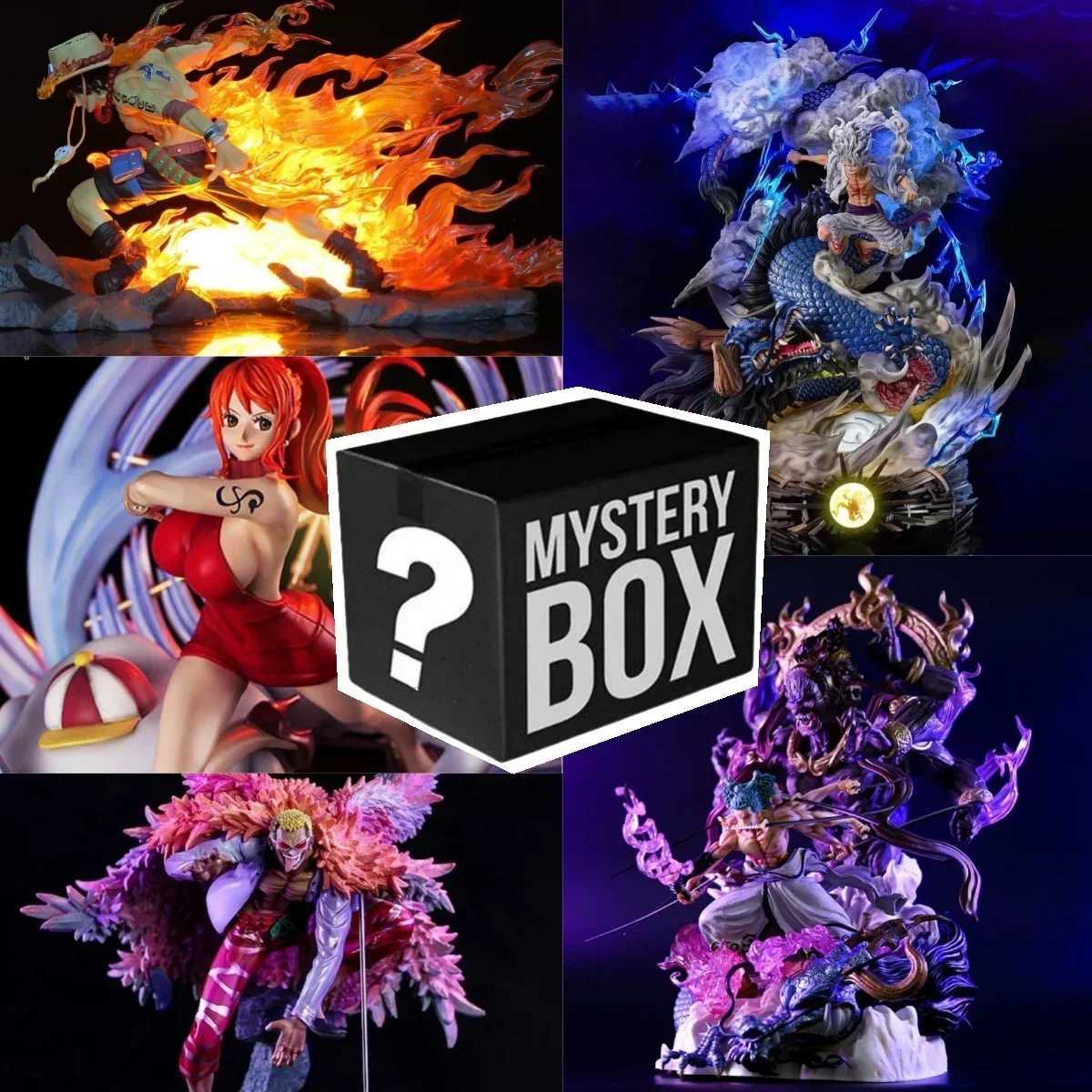 One Piece Anime Character Chart Mystery Box Surprise Luffy Gear 5 Emperor Lucky Box Blind Box 4 10-30cm W241114