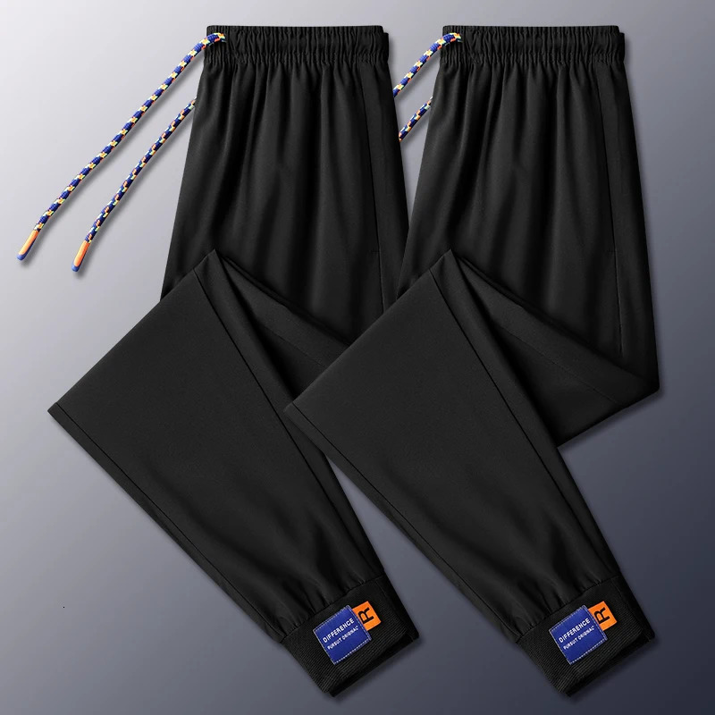 Summer Ice Silk Casual Pants Mens Season Quick Drying Ultra Thin Comfortable Sports Breathable L 240412