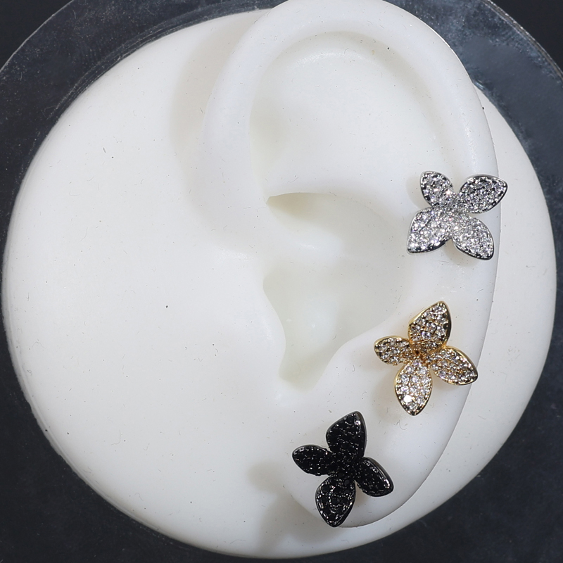 Hot Fashion wer Leaf Shaped Earrings for Women Gorgeous Micro Paed Bg Cubic Zirconia Bridal Wedding Jewelry