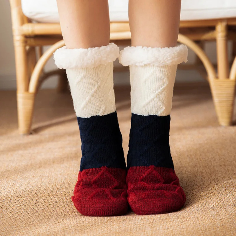 Home Room Socks Warm Children Adult Carpet Socks Home Fleece Lined Sleep Lambswool Socks Confinement Slippers Foot Snow Socks 241114bj