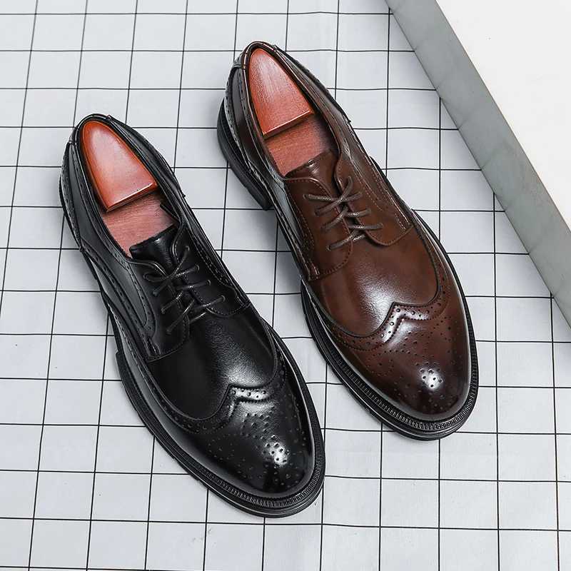 Party Mens Female Business Leather Formal Black Casual Dress m Boos Oxford Off Wedding Shoes Y250222