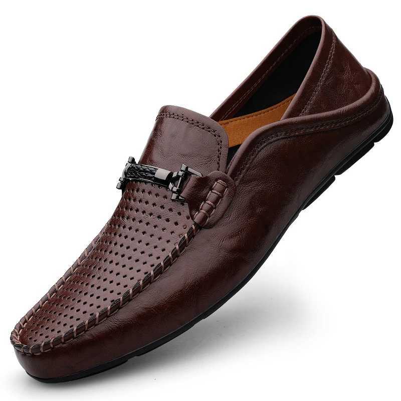 Slip Leather Casual Shoes Men Loafers Spring Summer Big Size 48 49 Mocasines Hombre LoaferXJ250118