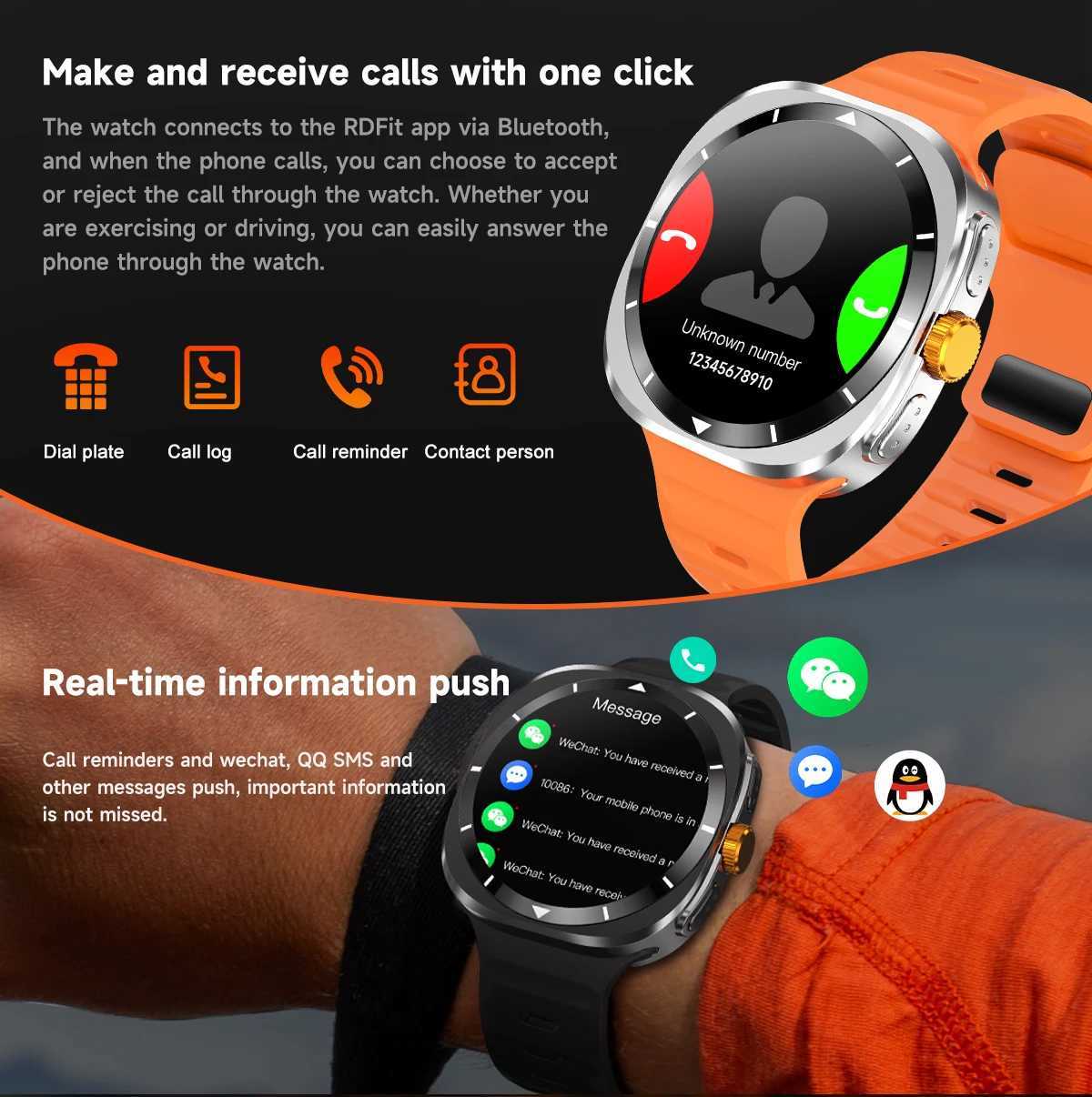 For Galaxy Watch 7 between ports Korea GPS Cpass NFC Smart Watch Outdoor Sport Man AMOLED BT Call Galaxy 7 Smartwatch Y250218
