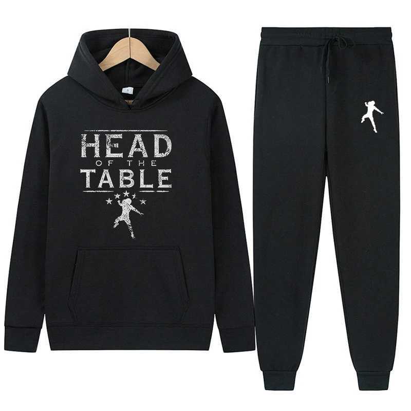 2024 Autumn/Winter New Famous Wrestler Returns to CM Punk Strt Sports Pants Casual Mens Black Return of CM Punk Hoodie Set X250312