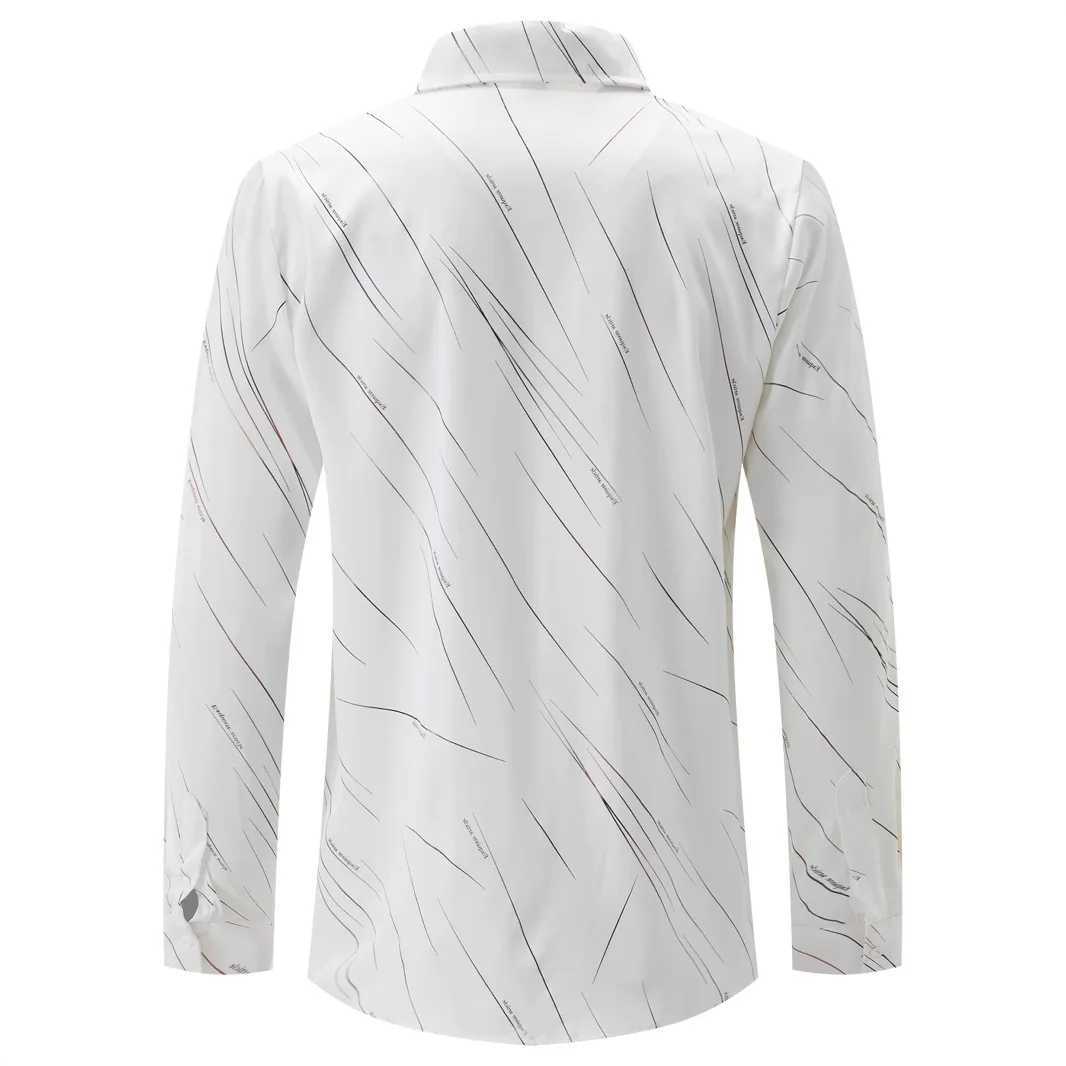 Autumn Mens long sleeve shirt Business Shirt Mens Breathable street wear Mens button down shirt Classic white shirtXJ24113