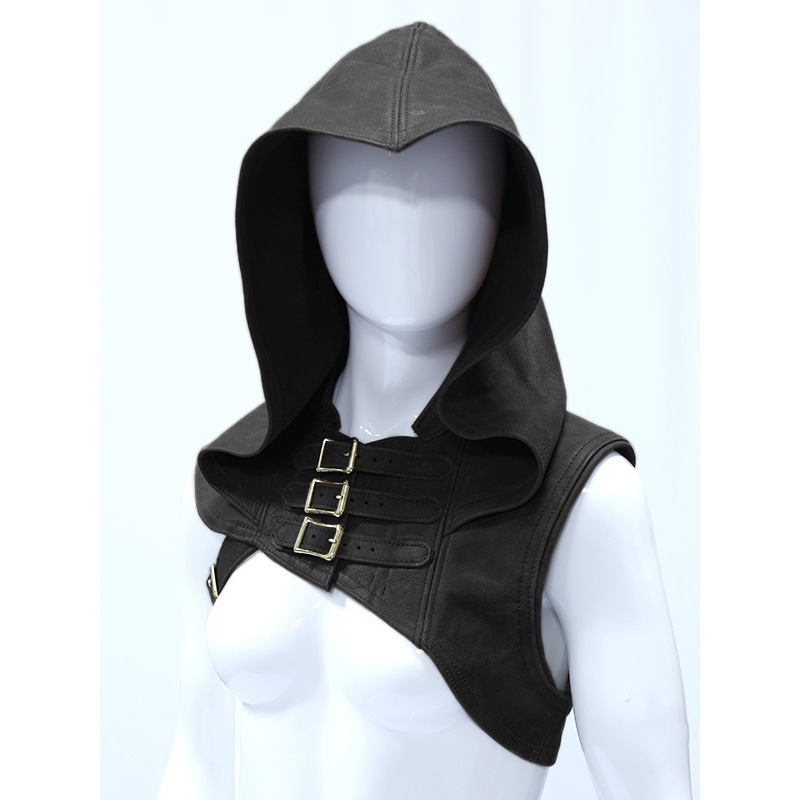 Costume Accessories Women Armor Huntress Men's Assassin Cosplay Costumes Carnival Leather Hooded Shawl Viking Warrior Cape